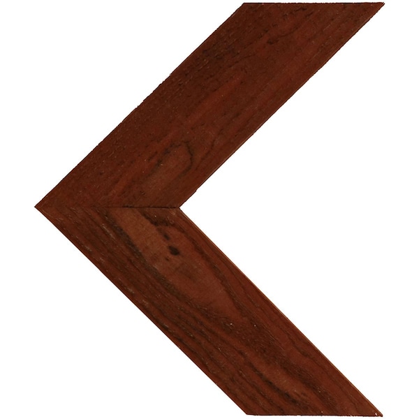 Ekena Millwork 13"W x 16"H x 3/4"D Vintage Farmhouse 3 1/2" Chevron, Barnwood Decor Collection, Salvage Red DECR13X16X075CHVRD - main